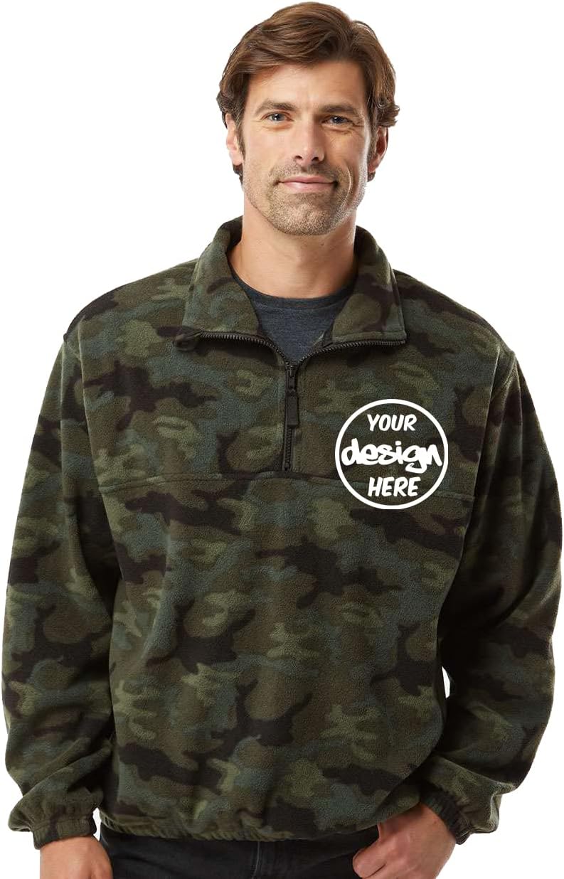 INK STITCH Men 3052 Super Warm Polar Fleece Quarter Zip Pull Over Jackets