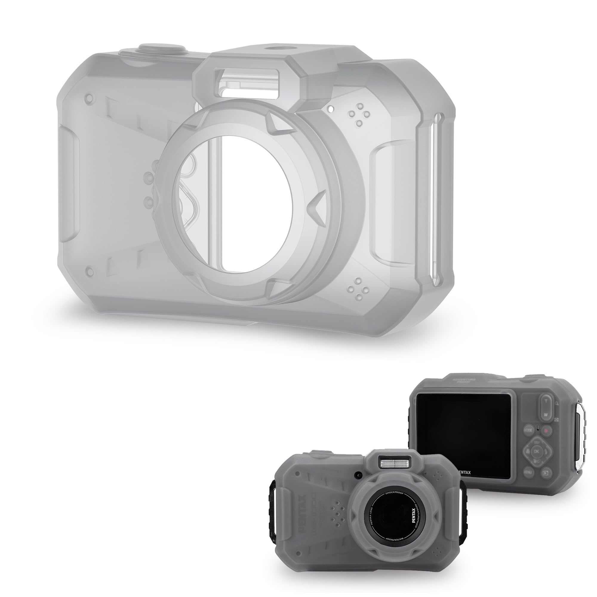 JJC Silicone Jacket for Pentax WG-1000 WG1000, Anti-Scratch and Dustproof Camera Protective Sleeve with Secure Grip Design and Not Affect The Use of