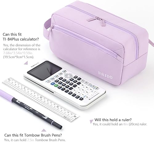 Miniatura 8 de HVOMO Estuche de gran capacidad para lápices, bolsa de almacenamiento grande, marcador de suministros de arte, artículos de papelería, escuela,