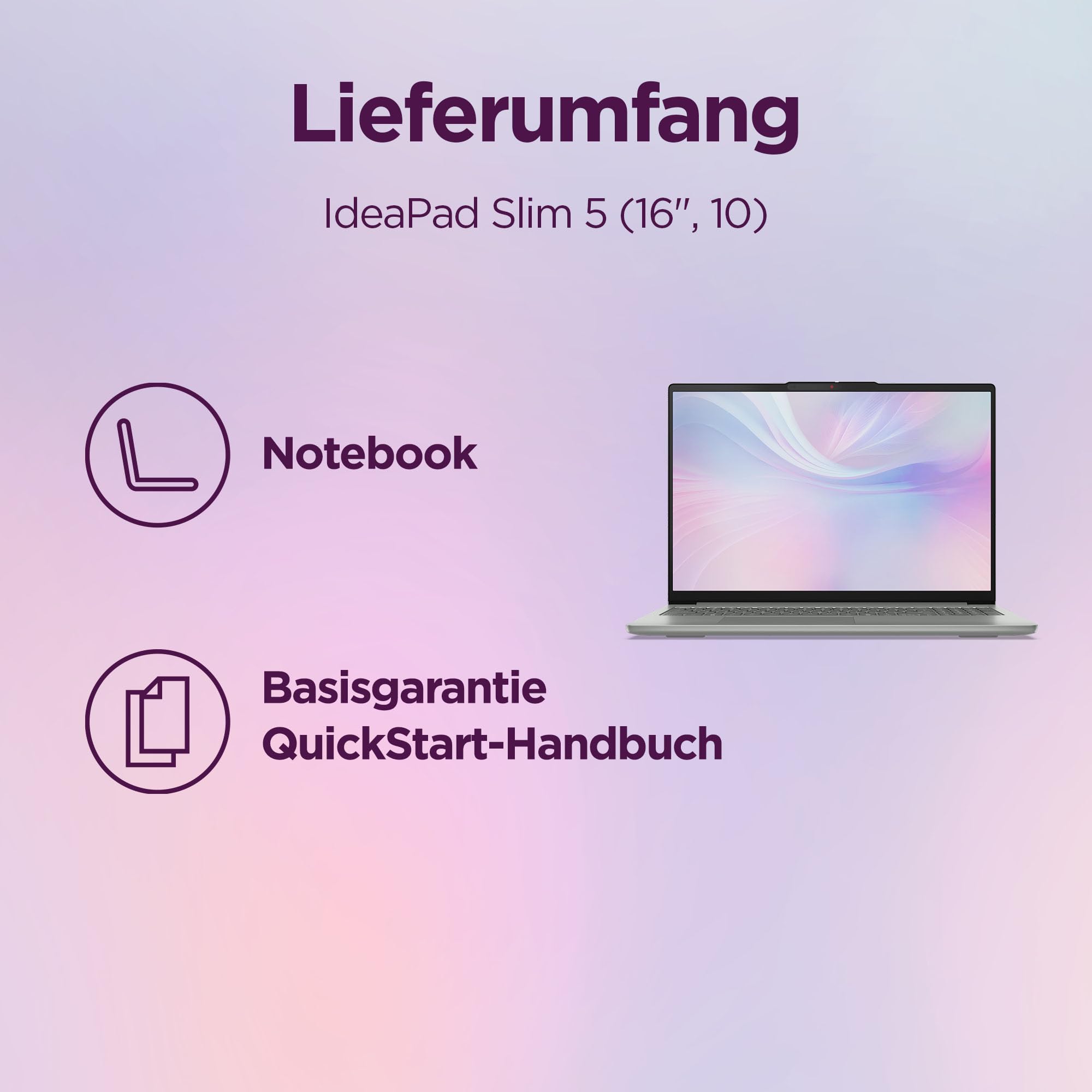 Lenovo IdeaPad Slim 5 Laptop 16" WUXGA AMD Ryzen AI 7 350 1TB SSD 16GB RAM AMD Radeon 860M Windows 11 Luna Grau