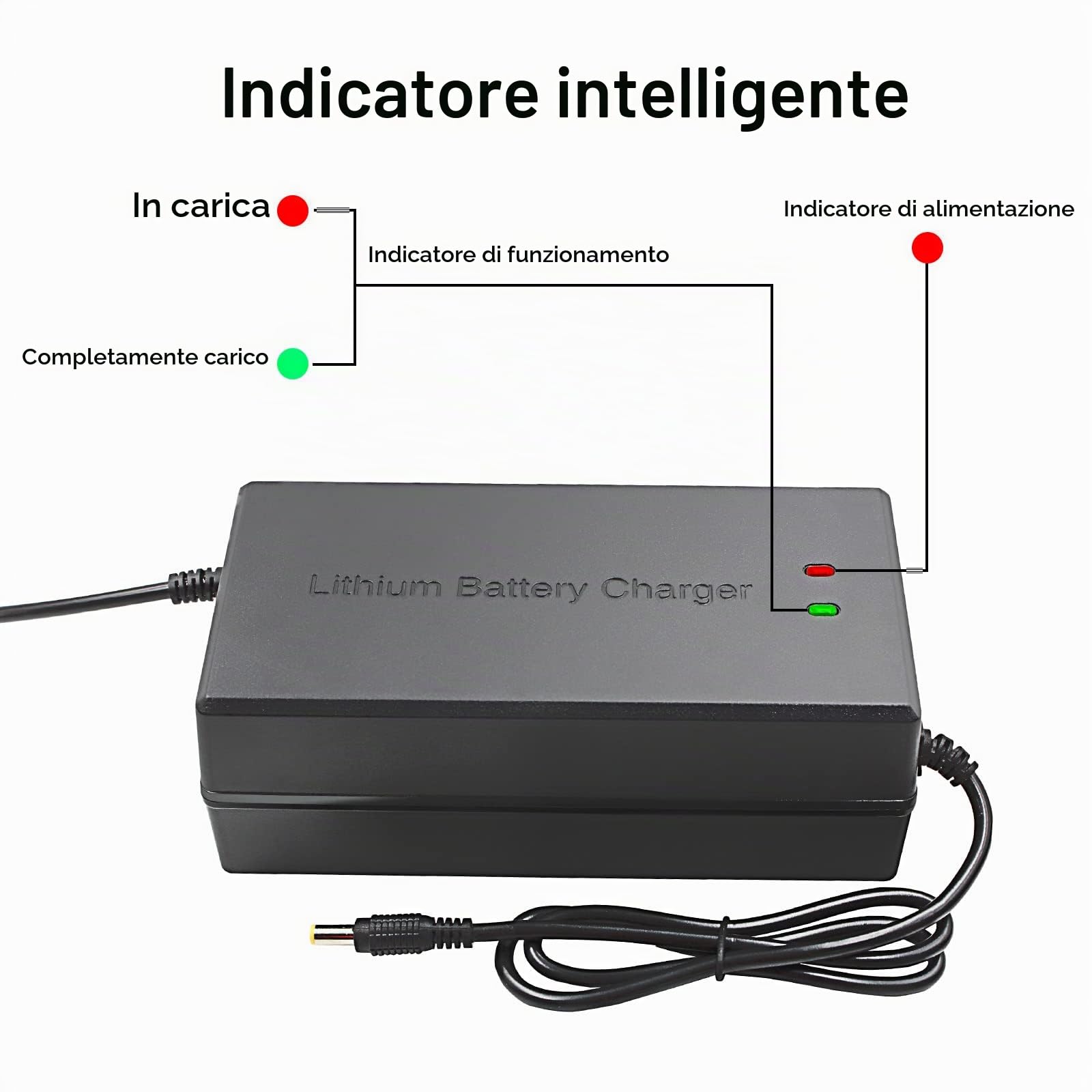 58,8V 5A Li-ion Caricabatterie Caricabatteria a spina multipla 14S 48V(Non applicabile alle batterie al piombo)