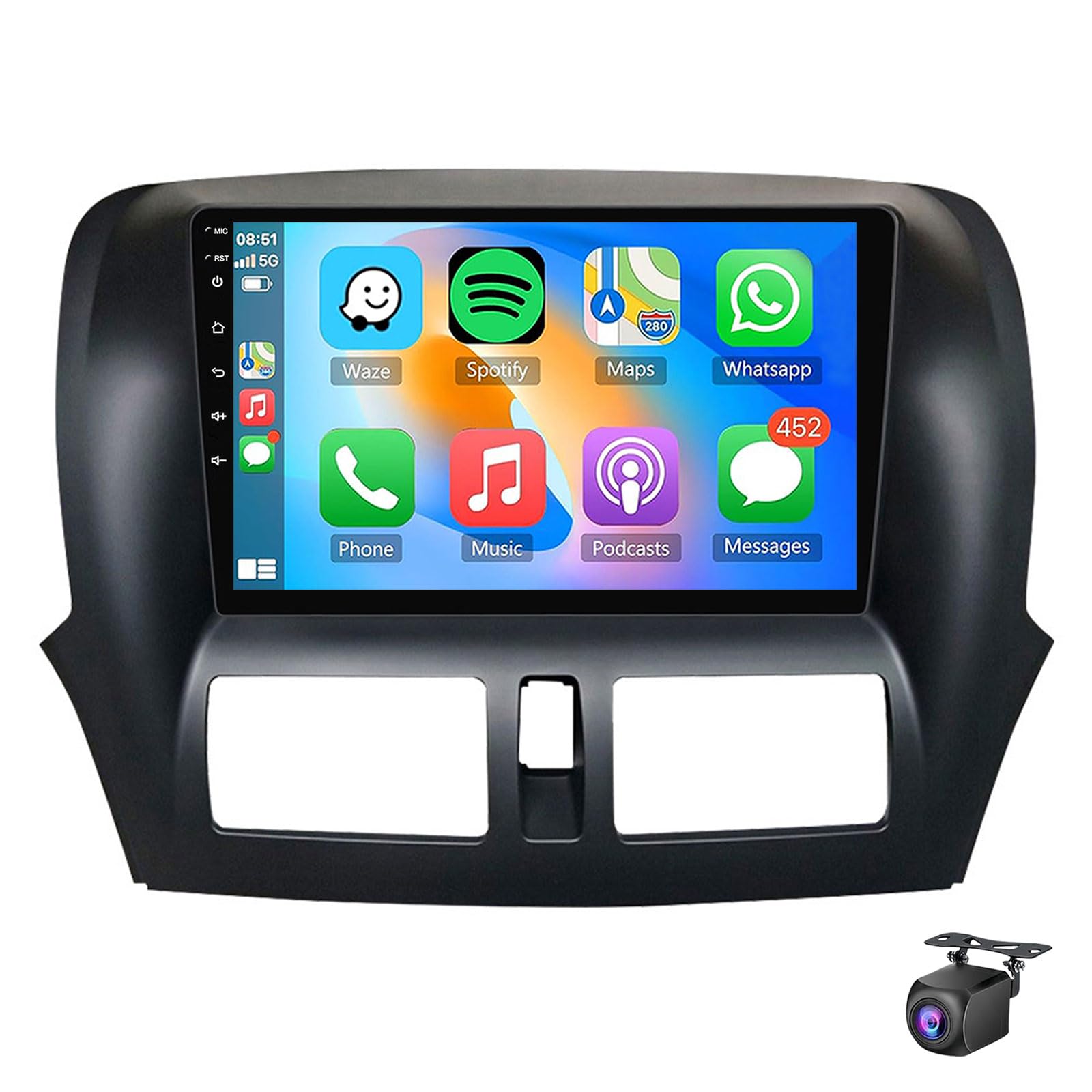 Android 15 Car Radio Stereo For FAW Besturn X80 2013-2018 9-inch Touch Screen Bluetooth Carplay Wireless Android Auto WIFI/FM AM RDS Radio/GPS Navigation/SWC AHD Backup Camer(Size:4Core 2+32G,Color:A)