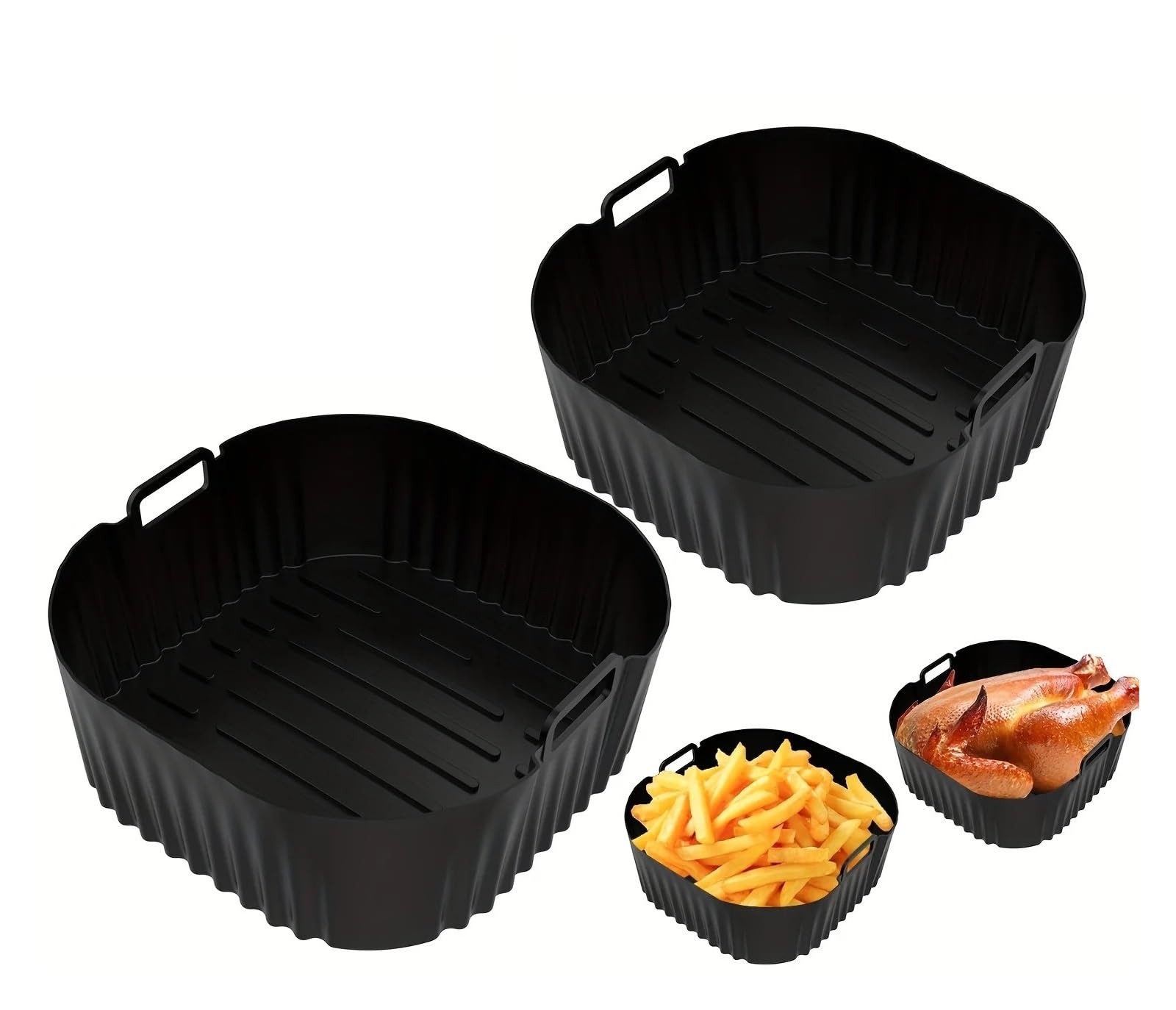 Genérico Compatible con Philips, 2Pcs Bandeja De Hornear NA229 | Bandeja for Hornear de Silicona, 2 Piezas, Fácil de Limpiar, for Freidora y Horno