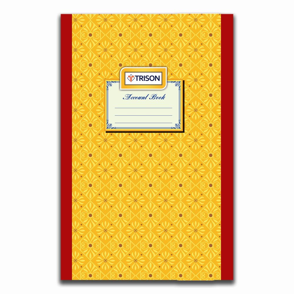 Trison Registro contabile | 250 pagine (comprese le pagine indice) | 19 x 31 cm | rilegato | Quire 4 | Confezione da 1