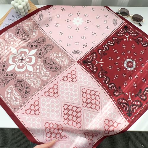 Image of Printed Poly Silken feel Scarf Stole for Women | Stylish, Soft, & Lightweight | Satin Feel Neck Scarf, Hair Scarf, Head Scarf for Women