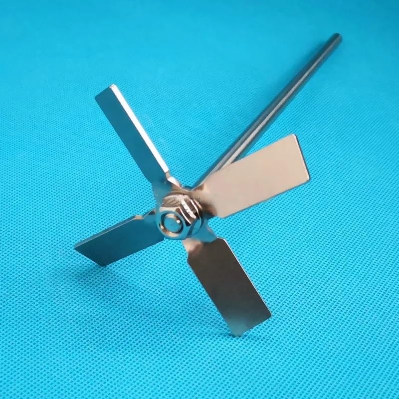 1pc Stainless Steel Four-Leaf Paddle Stirrer with Agitating Stirring Rod for Laboratory Mixing(6cm)
