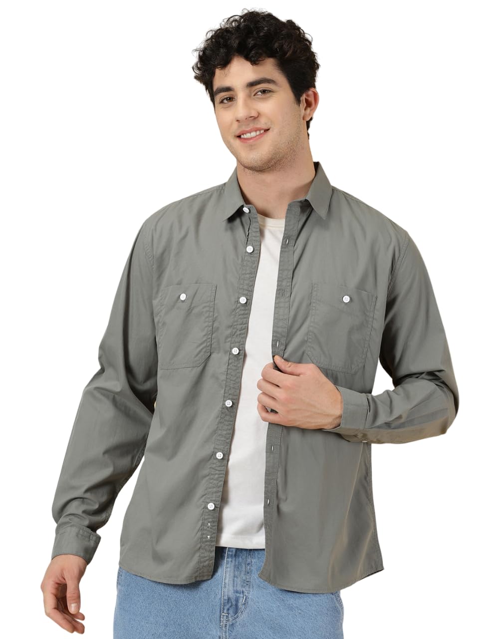 thomas scott Men's | Solid | Full Sleeve | Regular Fit | 100% Cotton | Double Pocket | Spread Collar | Casual Shirt-picture-10