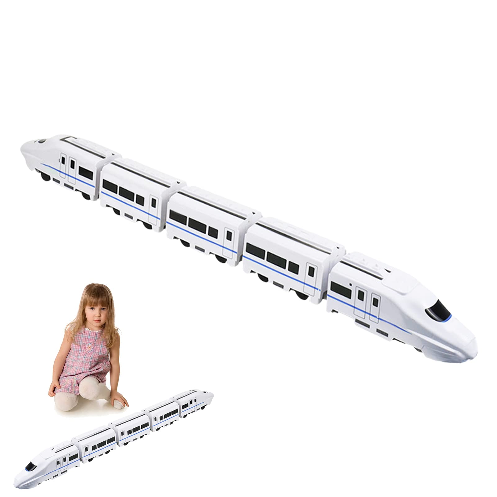 Facynde Electric Train Toy for Kids, Battery-Powered High-Speed Rail Toy,  Simulation High-Speed Rail Model Harmony Train, Gifts for 3+Year-Old Kids