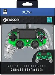 Nacon Controle com Fio Transparente - Ps4 (LED Verde) - Marca: Nacon - Conexão: USB-A - Tipo do Item: Controller de Videogame - Compatível com: PC, PlayStation 4