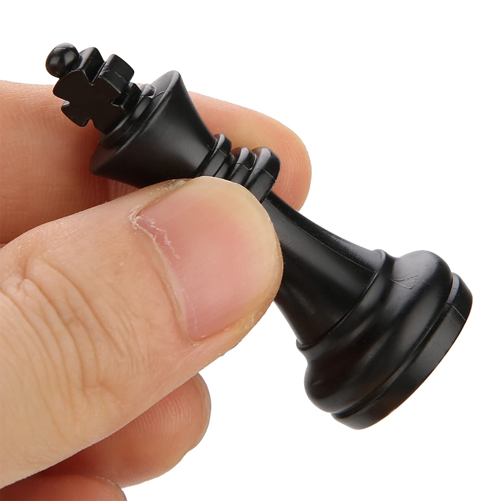 Standard Chess ,International 32 Piece Replacement Tournament Chessmen Set, Standard Black & White Plastic Chess Pieces - Image 3