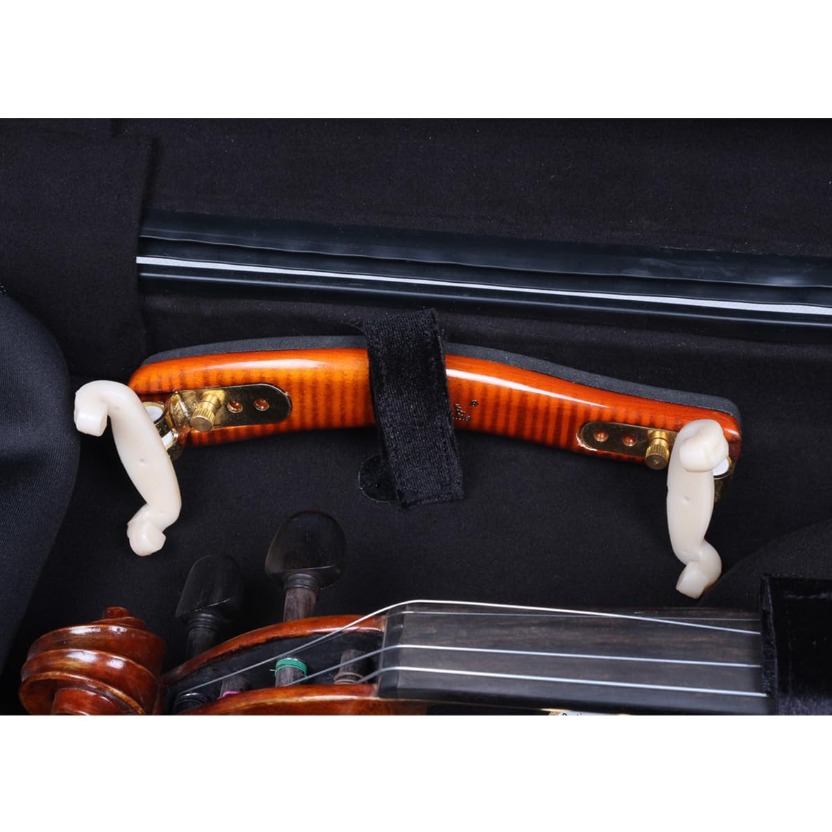 Funda para violín 4/4 de tamaño completo de fibra de carbono oblonga carcasa rígida rectangular funda de violín acolchado suave con correas traseras y bolsa para partituras (plata)