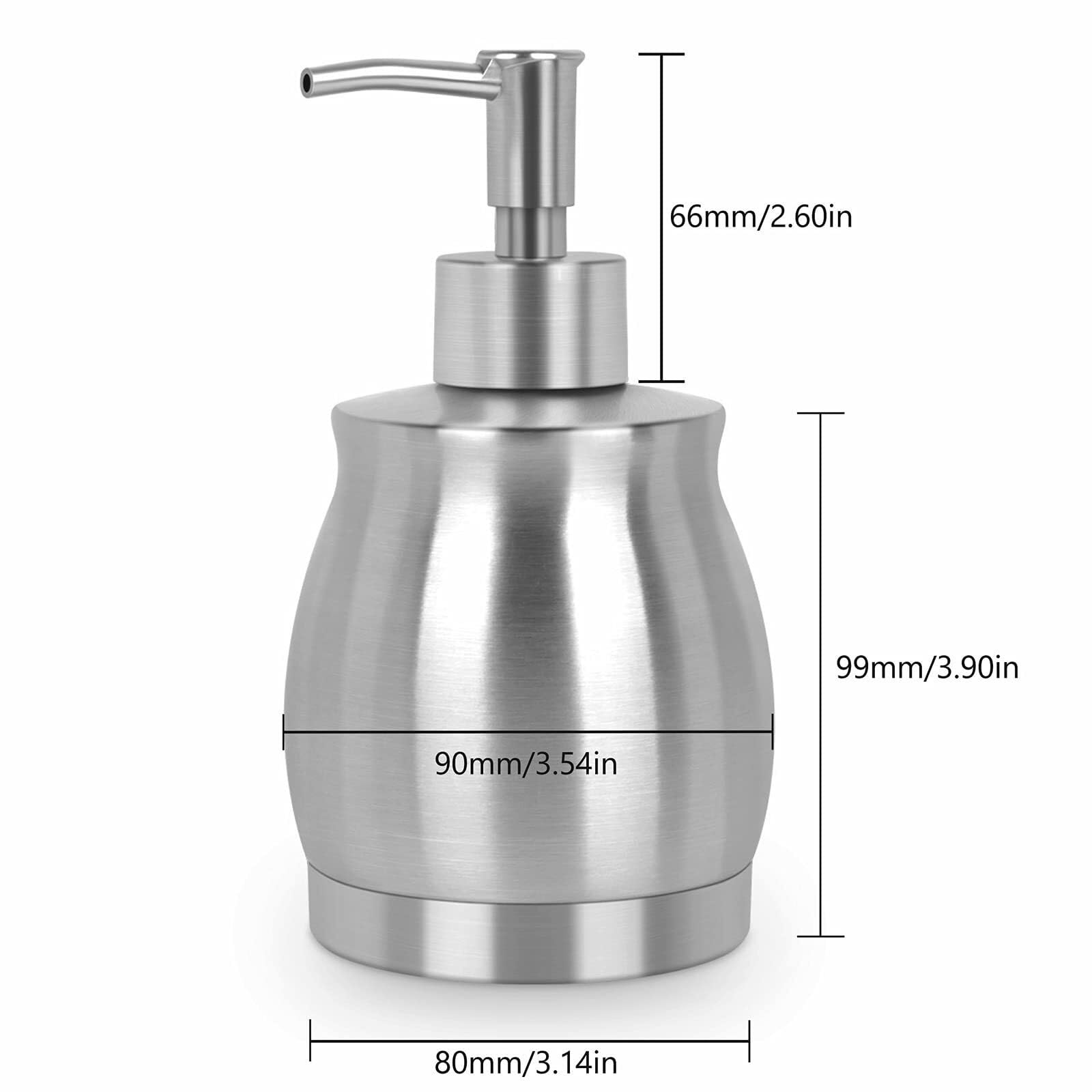 Dispenser di sapone da appoggio Bottiglia e pompa for dispenser di sapone ricaricabile da banco in acciaio inossidabile Complementi d'arredo e accessori