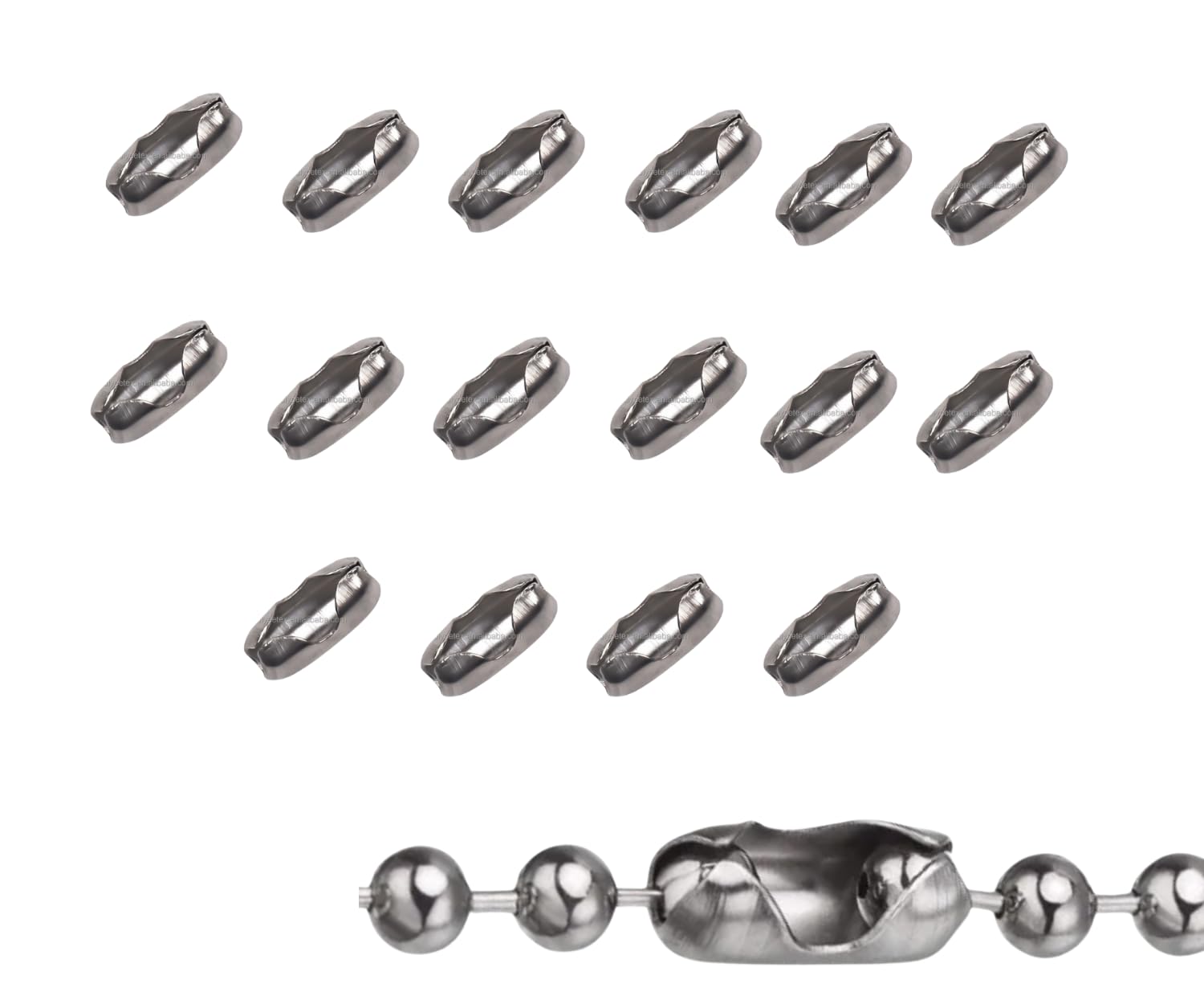 ROKEL Roller Blind Chain Connectors – 16 Pcs Stainless Steel Blind Cord Connector Clips for Roman & Vertical Blinds – Easy Fit Window Blind Repair Parts (Stainless Steel-16Pcs)