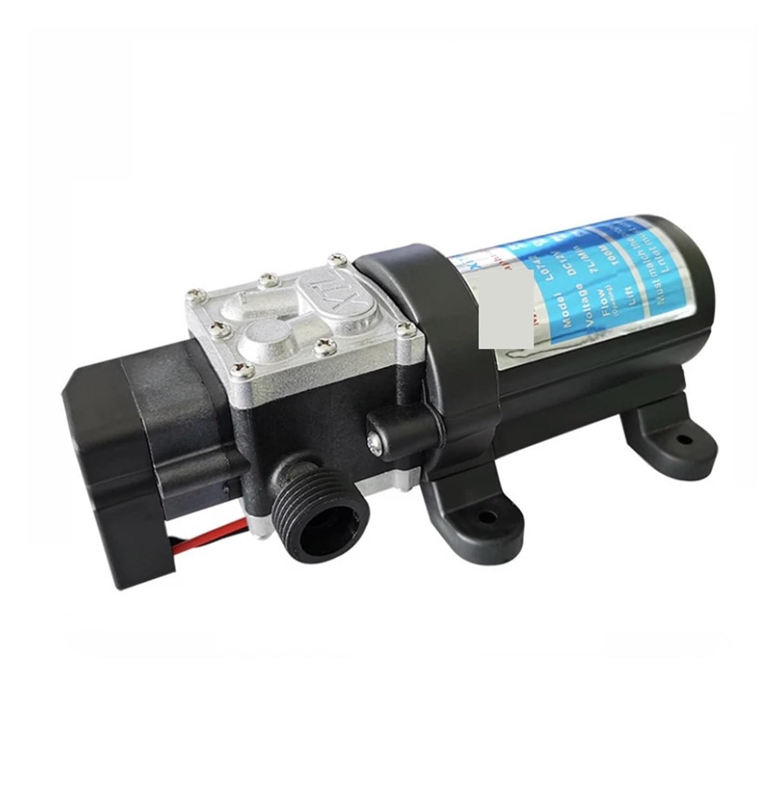 Bgaza Pressure Switch Type Automatic Pressure Switch Water Pump, 12V 100W Electric Dc Diaphragm Water Pump Self-Priming Booster Pressurized Lar Flow(,Dc12)