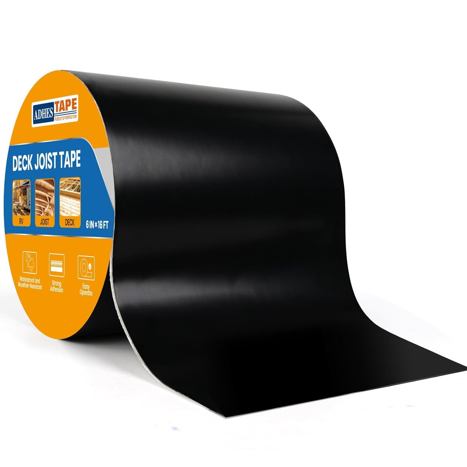 ADHES Deck Joist Tape, 6" x 50' Weather Resistance & Waterproof Butyl Joist Tape for Decking, Deck Flashing Tape Ideal for Wood Beams Roof, Outdoor
