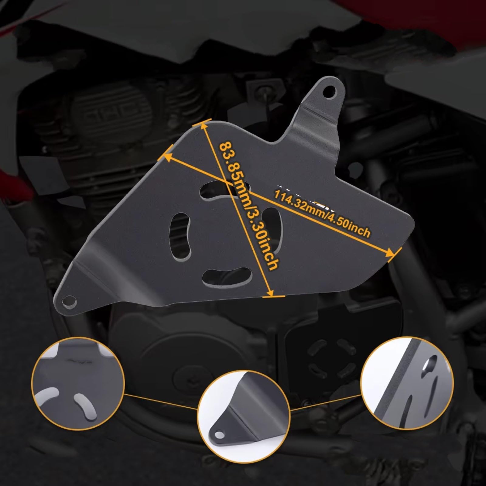 Cubierta protectora piñón delantero motocicleta para CRF230F 2003-2019 Cubierta de piñón Delantero | Protege eficazmente la cadena de arena, piedras, agua de lluvia y escombros.