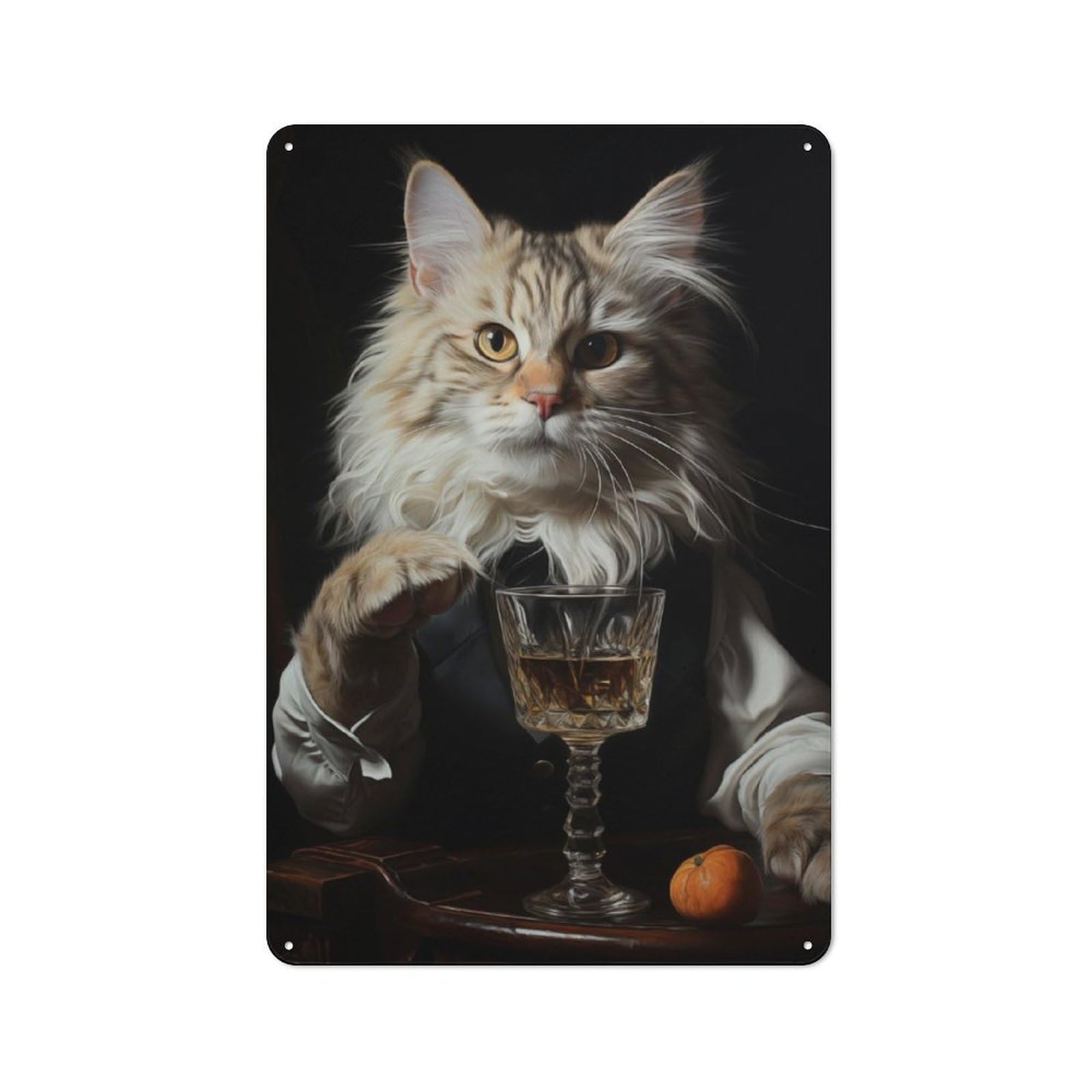 Junmoney Sophisticated Kitten Vintage Tin Sign 30X20cm With For Garage Wall, Suited To People Furnishing A Garage