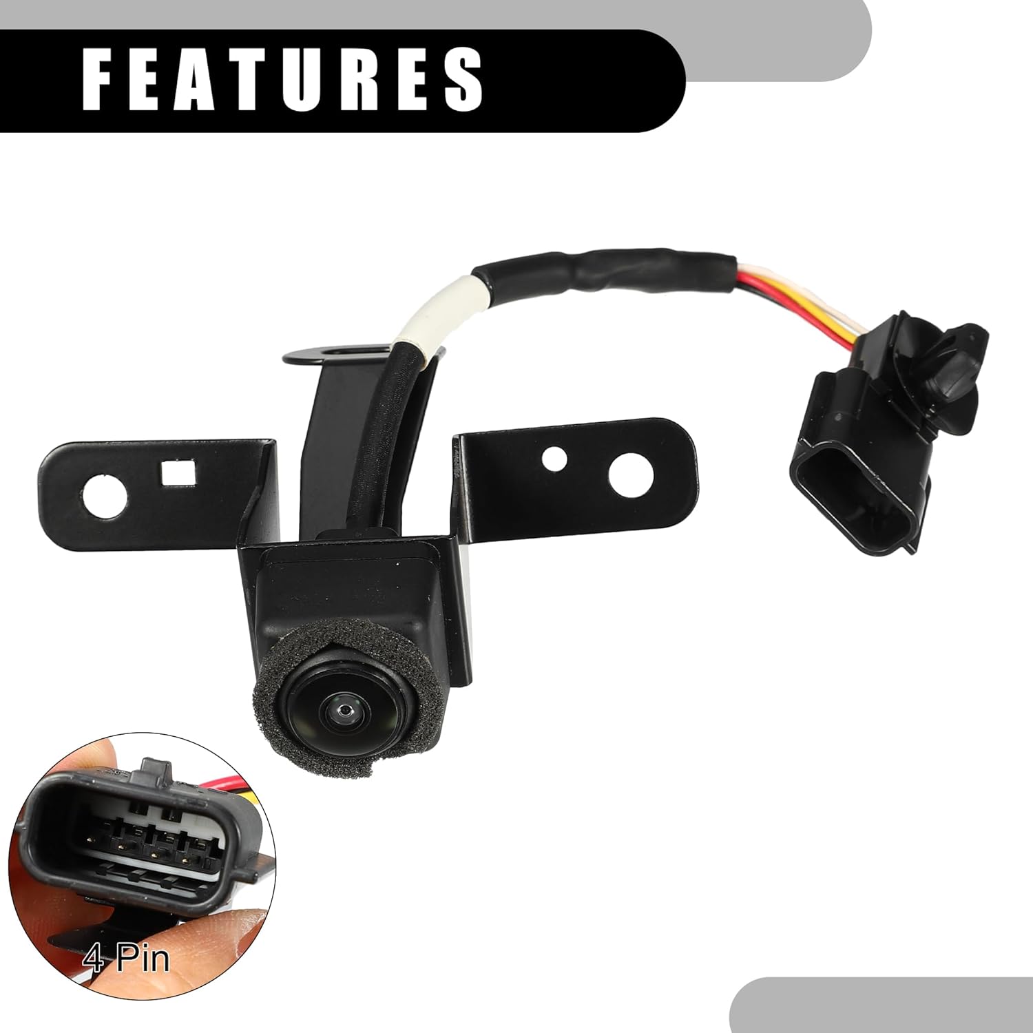 Rear View Back Up Camera No.284F1-6FL0A - Car Rear Park Assist Reverse Camera - for Nissan Rogue 2018-2020 Plastic Black - 1 Pc