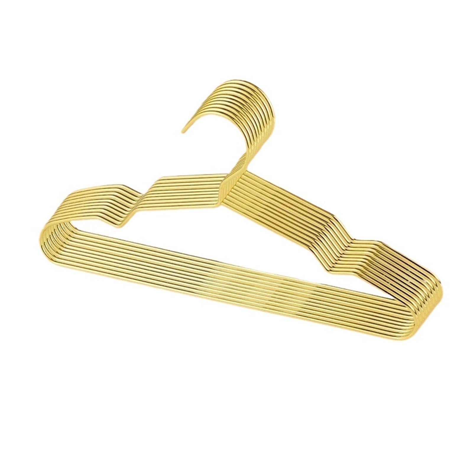 KFGISD, 10pcs 15/20/25cm Small Golden Hangers Clothing Hangers Coats Pants Drying Rack Wardrobe Hanger Adult Skirt Dress ，Hangers(25cm)