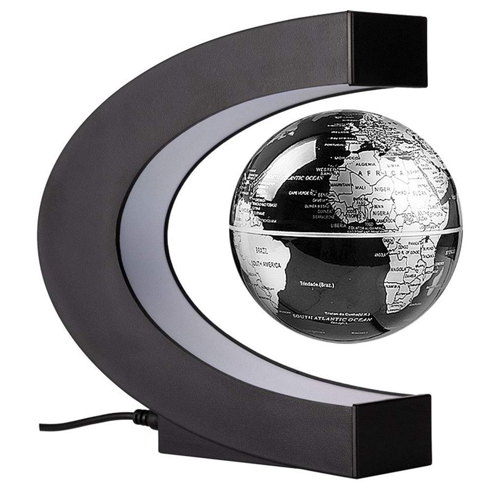 Globes for Children, Floating Magnetic Levitation Globe Light World Map Ball Lamp Lighting Office Home Decoration Terrestrial Globe Novelty Lamp 2019