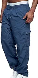 Calça Cargo Masculina Tactel Casual com Bolsos e Cintura Ajustavel - Alastro Company