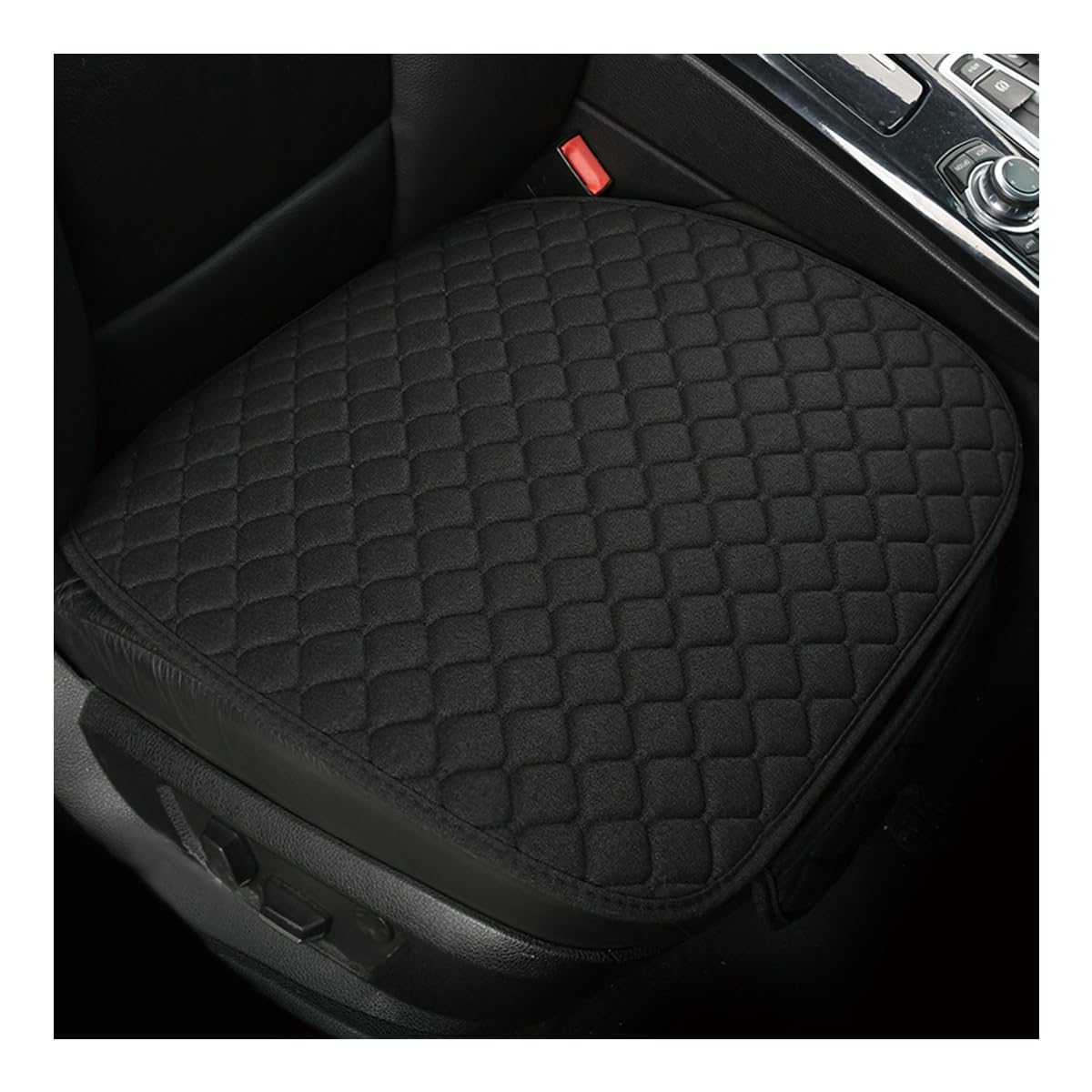 povtii Car Seat Bottom Cover Pad, Breathable Auto Front Seat Protector with Storage Pocket, Comfortable Seat Bottom Cushion Mat for Most Vehicle,