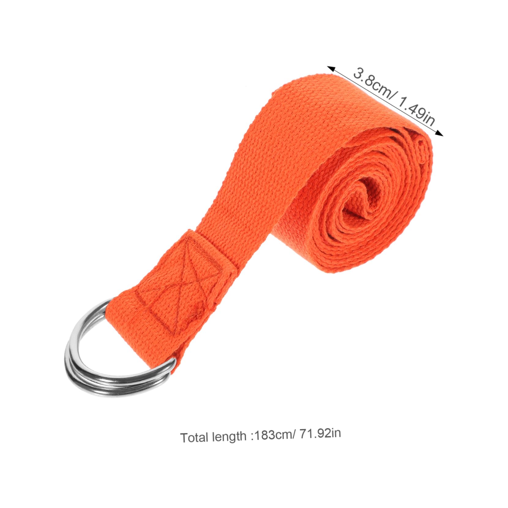 POPETPOP Supple Cotton Yoga Strap Daily Use Stretching Band Inelastic Resistance Band for Household Gym 2-pack