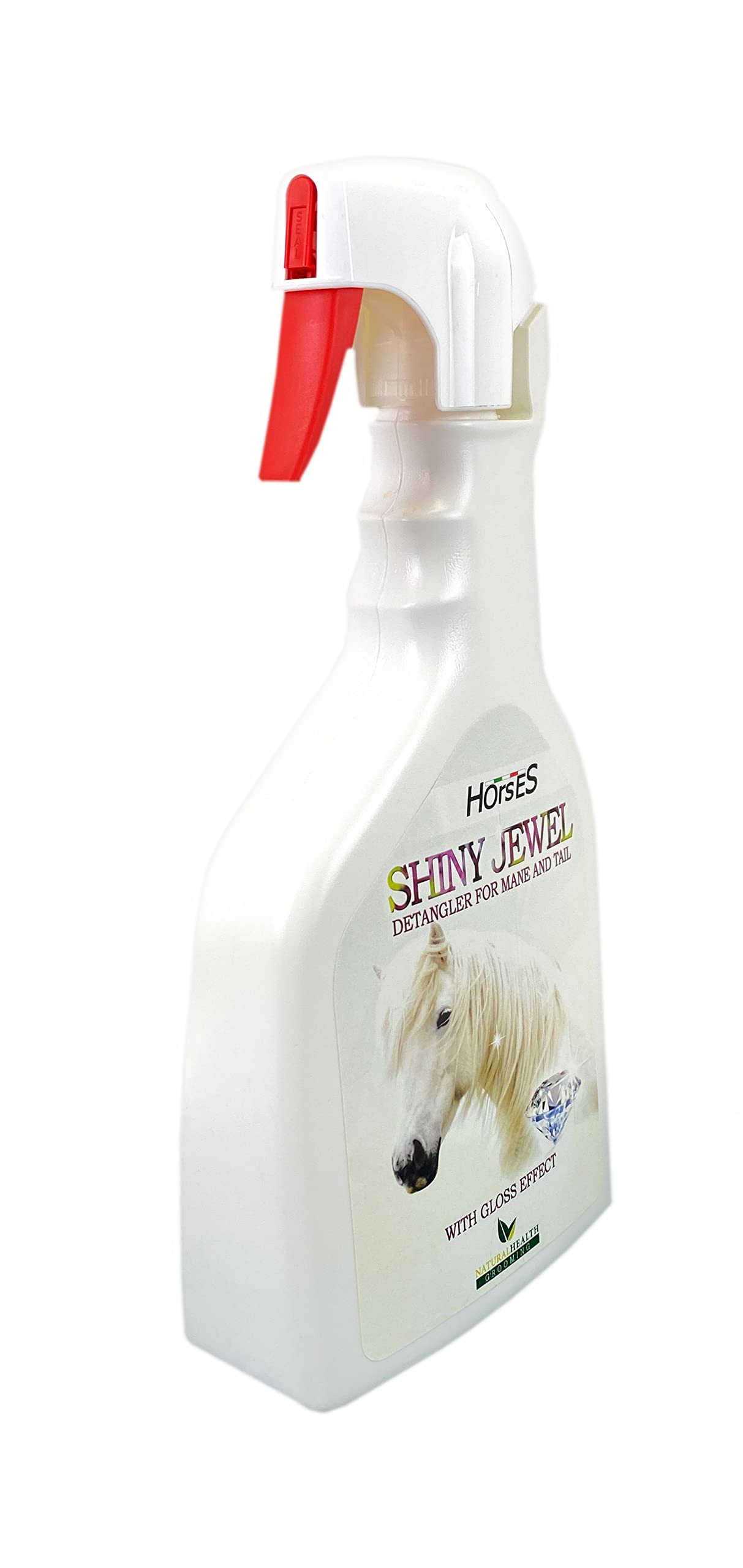 Horses, Desenredante autolucidante, brillante Jewel, efecto Gloss, spray listo para usar, desenrolla incluso los nudos más difíciles, da brillo al pelo, formato de 700 ml