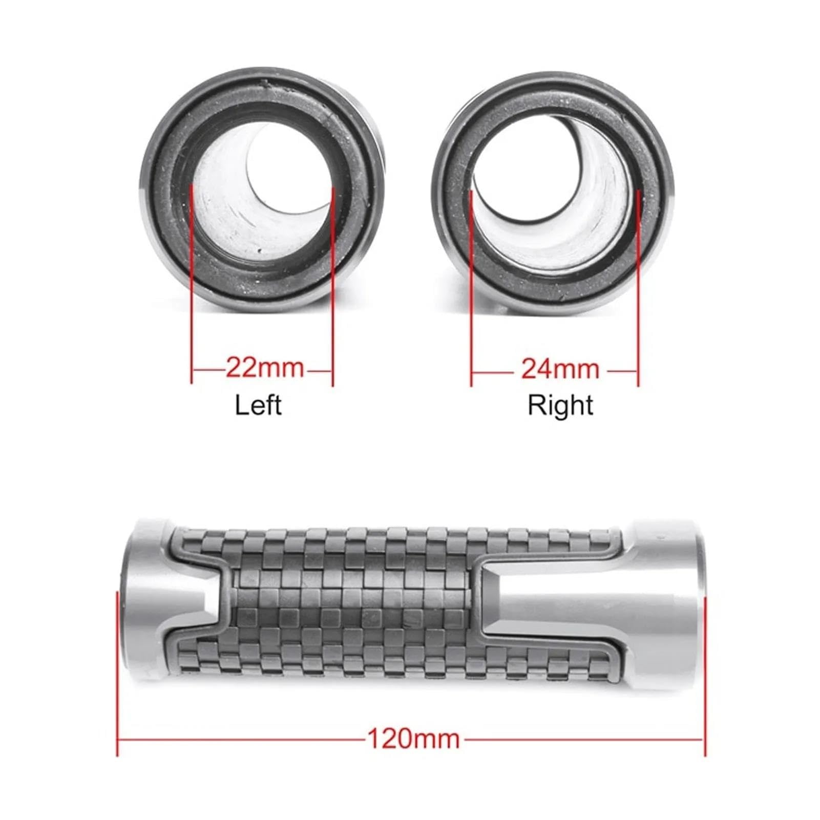 Manopole Manubrio Moto CBR - Gomma E Alluminio Per Modelli 250R-1000RR