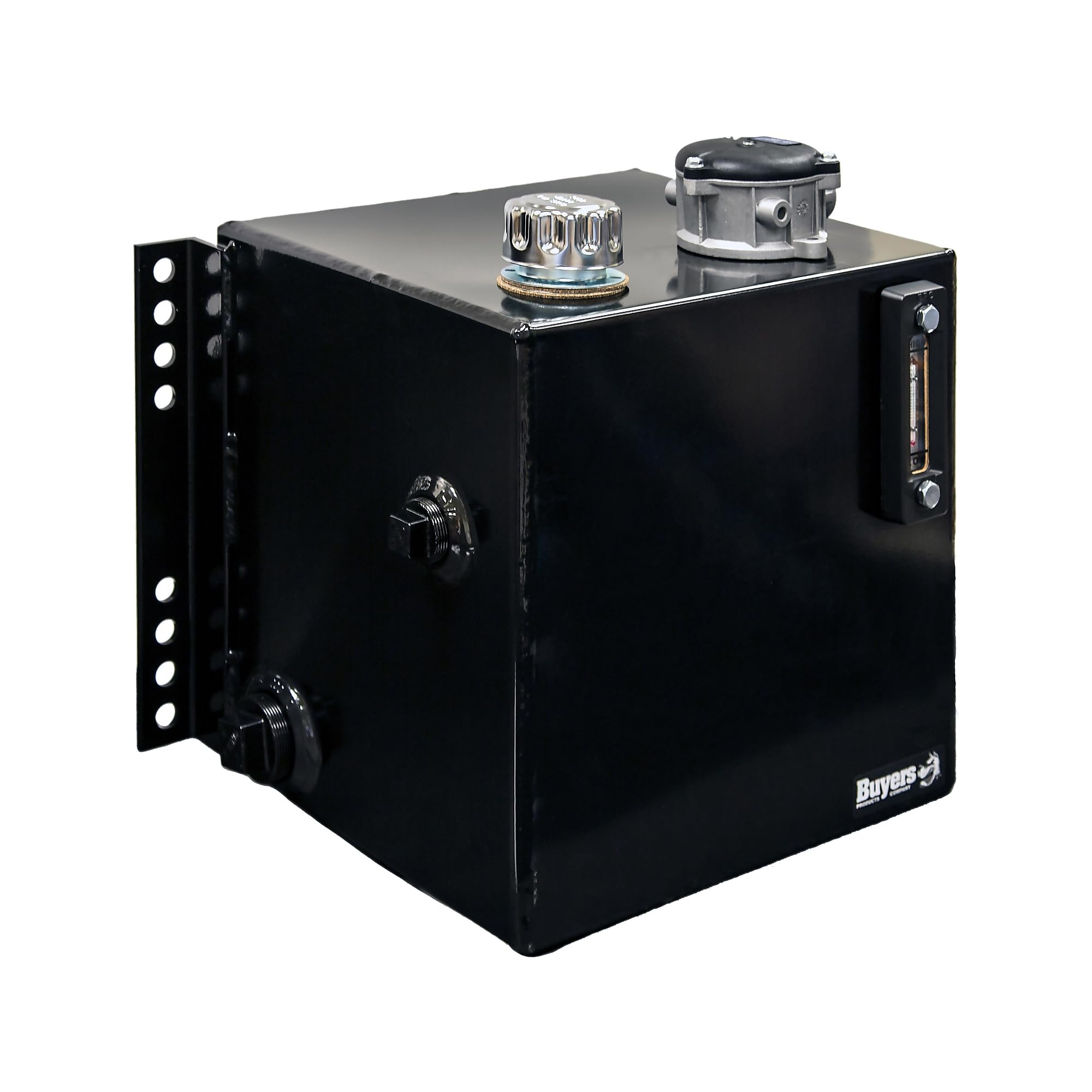 Buyers Products, 15 Gal Side Mount Steel Reservoir w/ 25 Micron Filter, Capacity 15 Gal, Suction Port Size 2 in, Return Port Size Multiple in, Model# SMR15SF25