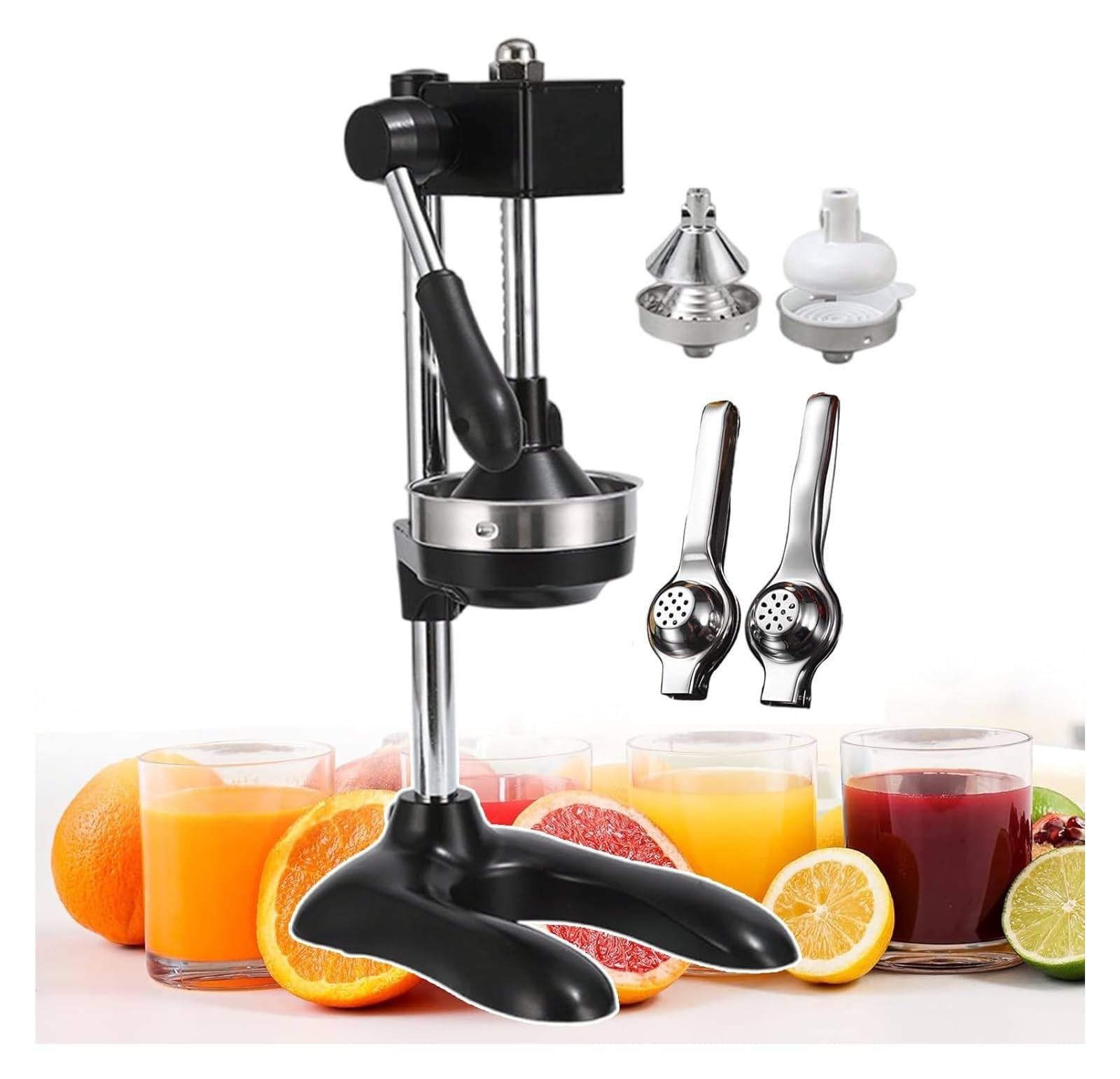 Cast-Iron Orange Juice Squeezer, Commercial Juicer Machine, Hand Press Citrus Juicer Orange Extractor For Various Commercial And Family Gatherings(Black)