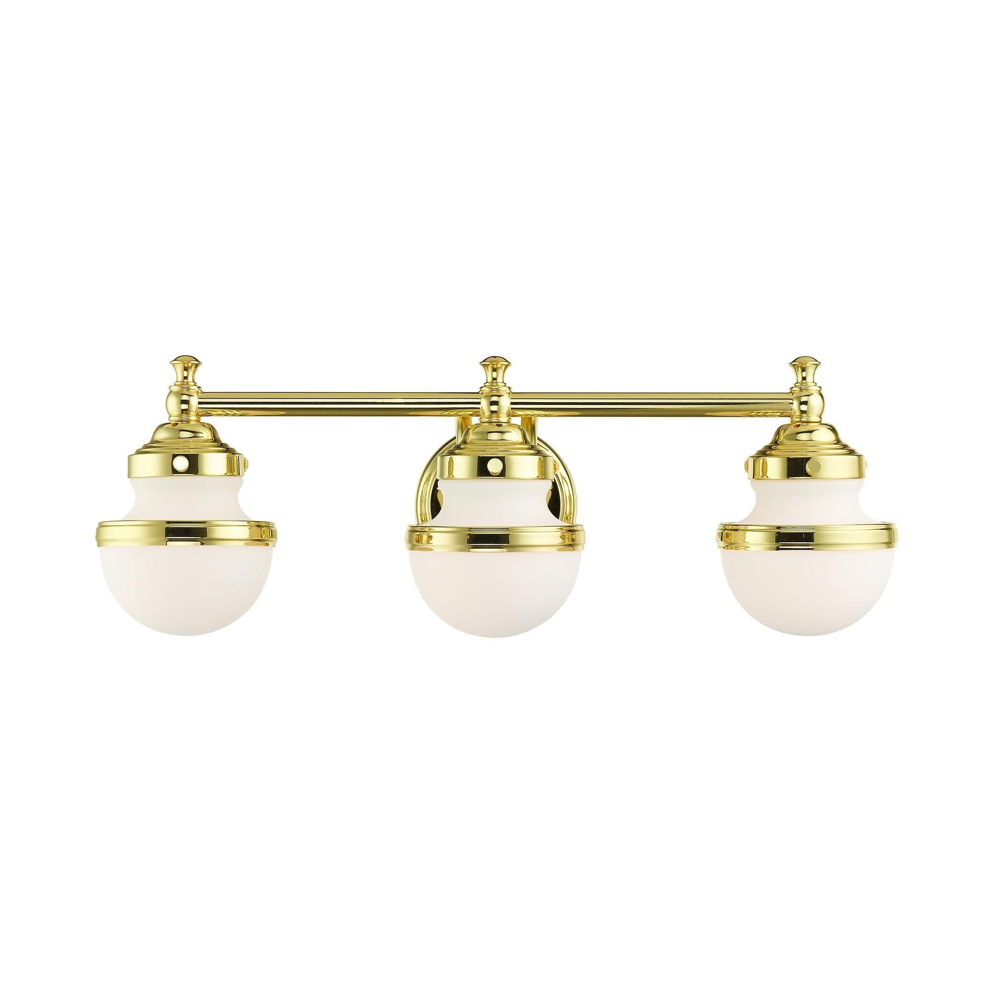 Livex Lighting 5713-02 3-Light Fixture, Polished Brass