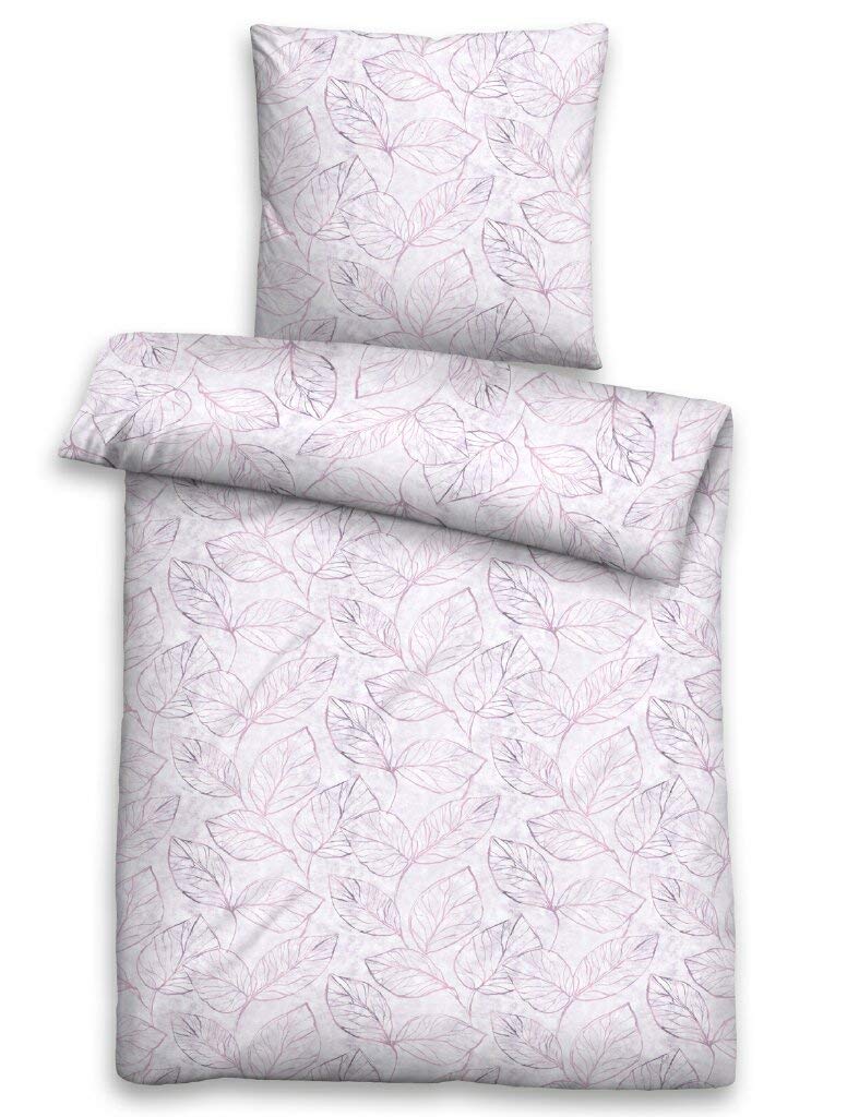 biberna 0085123 Fine Flannel Bed Linen Set with Pillowcase with Piping (Cotton) 1x 135 x 200 cm and 1x 80 x 80 cm Indigo