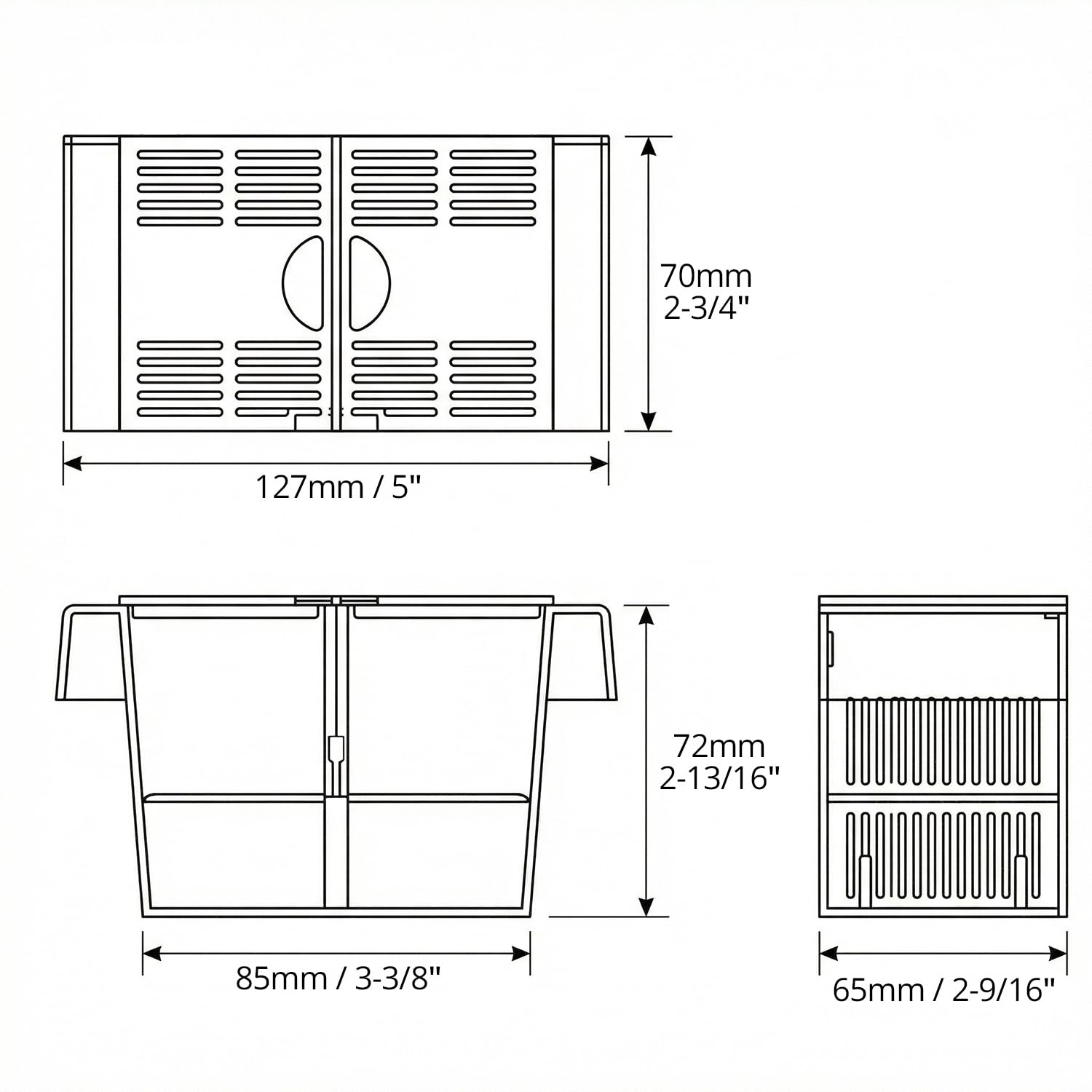 QWORK® Sala Parto Acquario, 127 * 30 * 51mm Incubatrice Trasparente con Ventose, per Pesciolini, Gamberetti e Guppy