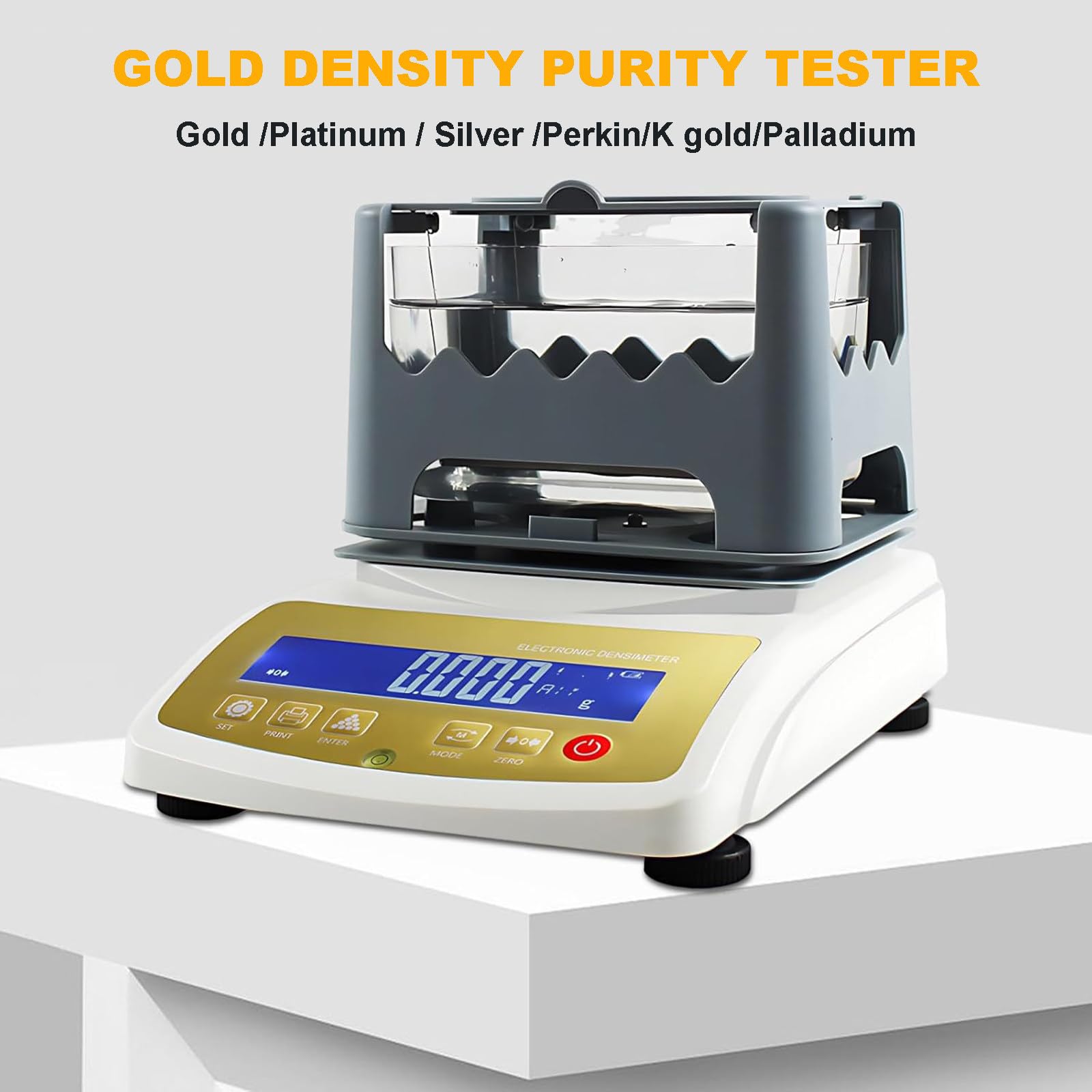 Gold Reinheit Analysegerät Digital Elektronische Testmaschine 1200g Dichtemessgerät für Edelmetall-Authentizitätserkennung
