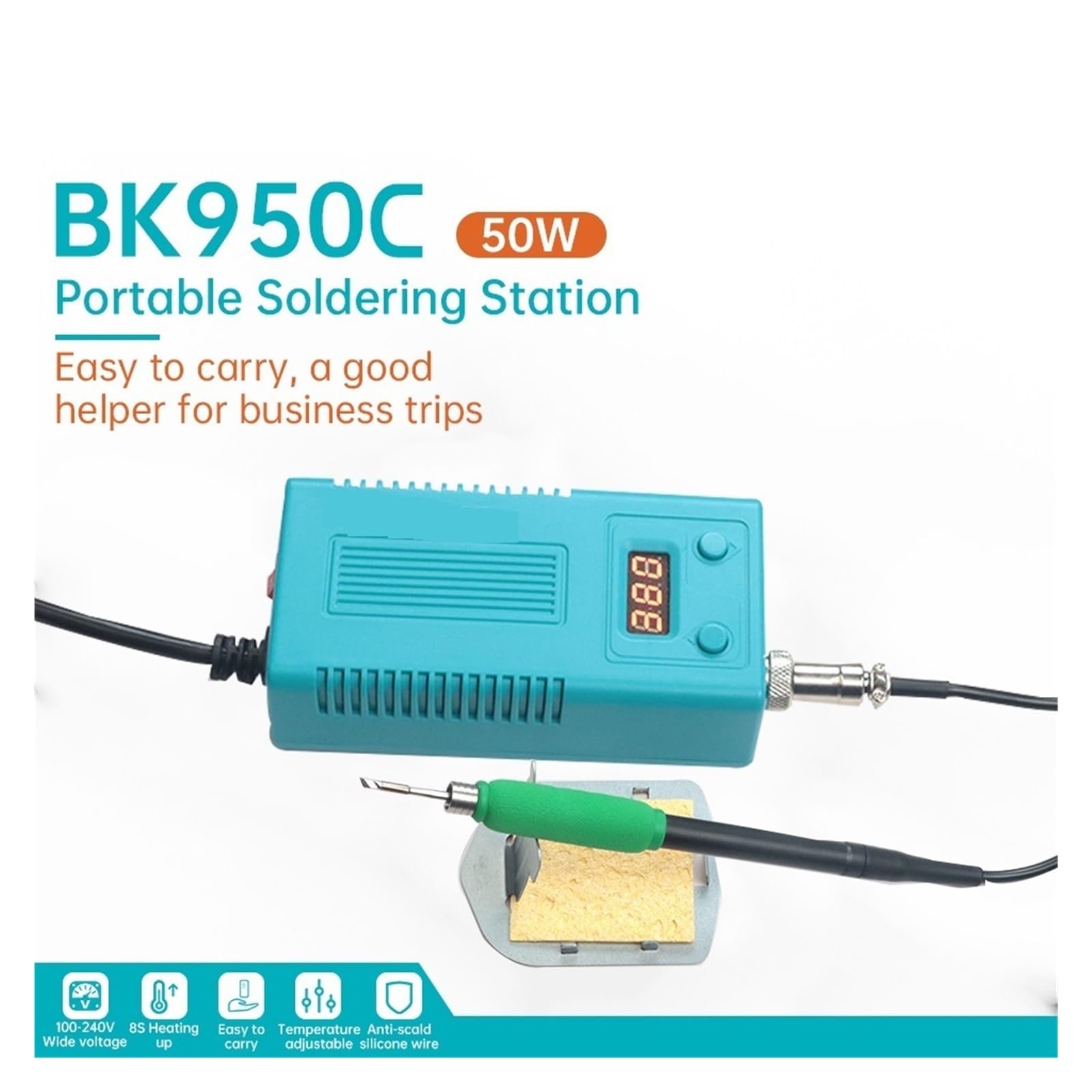 Stacja lutownicza, Stacja lutownicza BK950C C210 przenośny wyświetlacz cyfrowy narzędzia spawalnicze o stałej temperaturze do naprawy telefonów(BK950C Set 2)