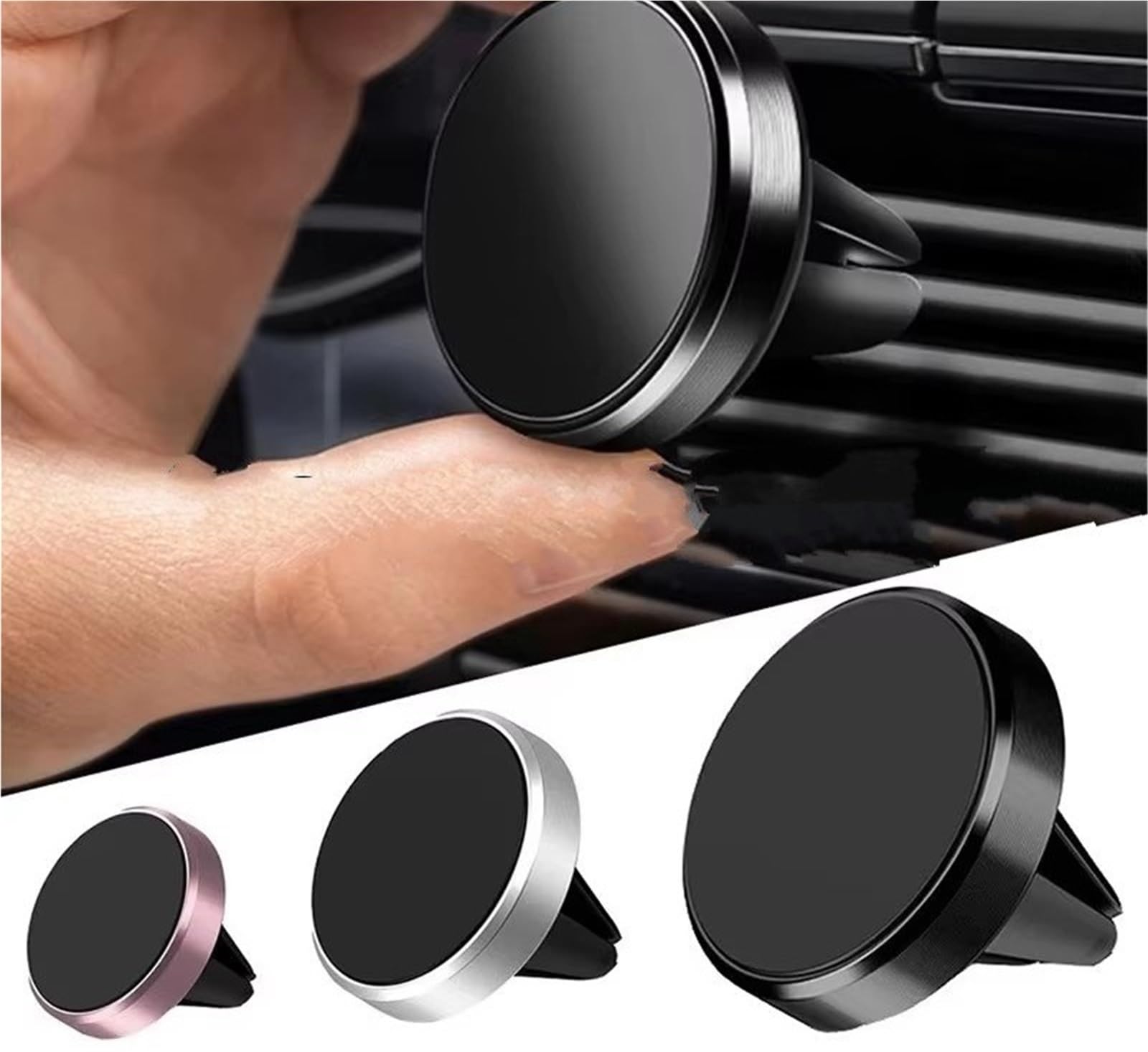 Per Xiaomi Supporto Magnetico Universale Per Telefono Auto Supporto Sfiato D'aria Smartphone Supporto Cellulare GPS Cellulare Supporto Telefono Auto(Gold)