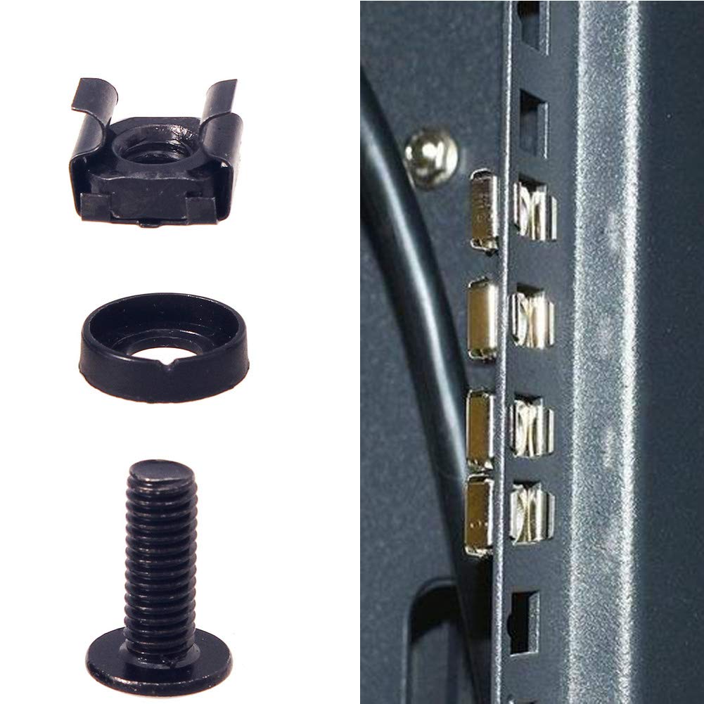 Snapklik.com : M6 Cage Nut Kit - 50 Sets Cage Nuts Screws Washers For ...