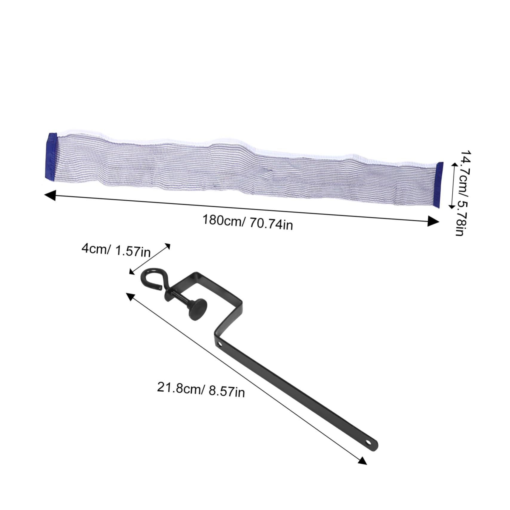 ibasenice Table Tennis Net Posts Portable Easy Setup Sturdy Multi-use Iron Polyester Training Tool