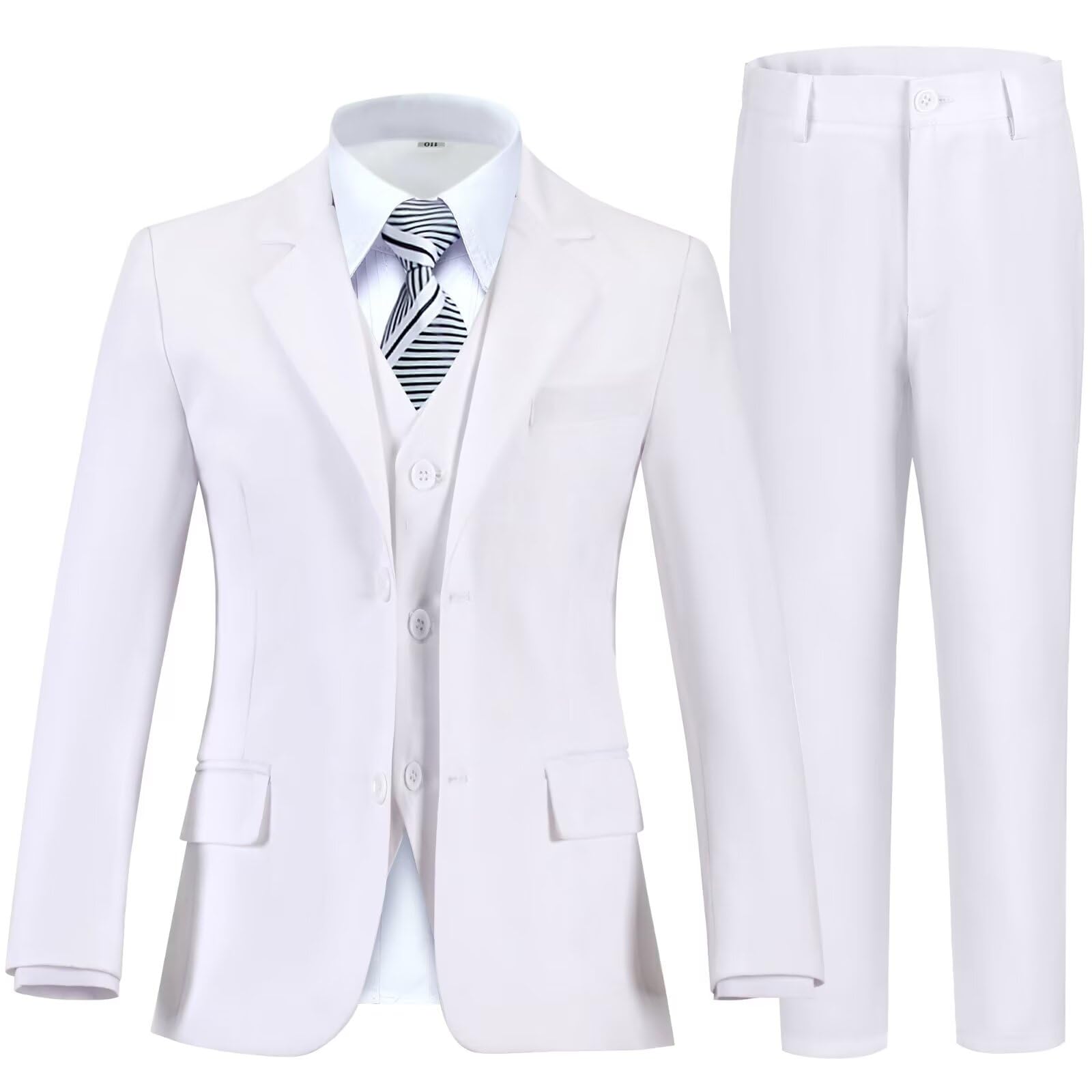 Fesenbo Boy's Suit Formal Slim Fit 5 Pieces Set