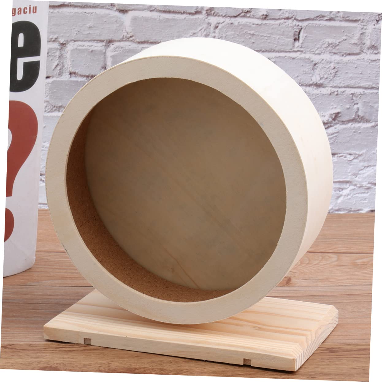 Rueda De Ejercicio De Madera para Hámsteres y Roedores Rueda Silenciosa y para Mediano para Fortalecer Uñas y Patas