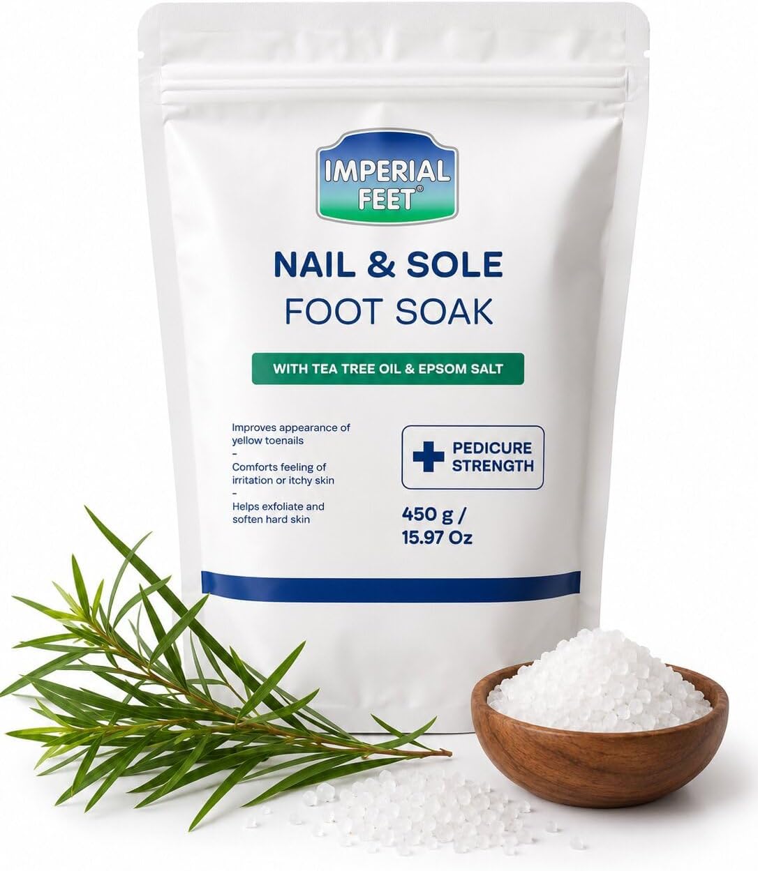 Pedicure Quality Foot Soak – Tea Tree Oil & Epsom Salt Exfoliating Soak
