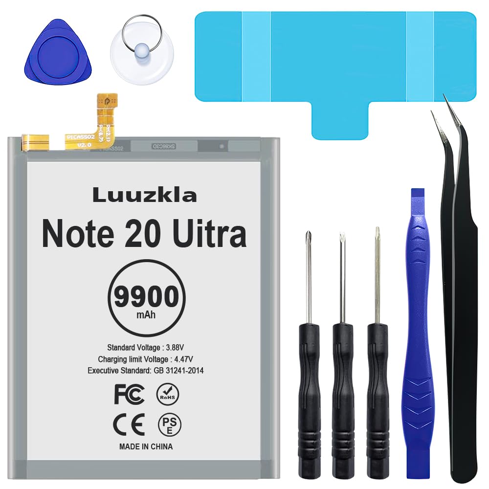 Luuzkla 9900mAh Battery Compatible with Galaxy Note 20 Ultra (New Upgrade), Super Capacity Replacement Battery Compatible with Galaxy Note 20 Ultra