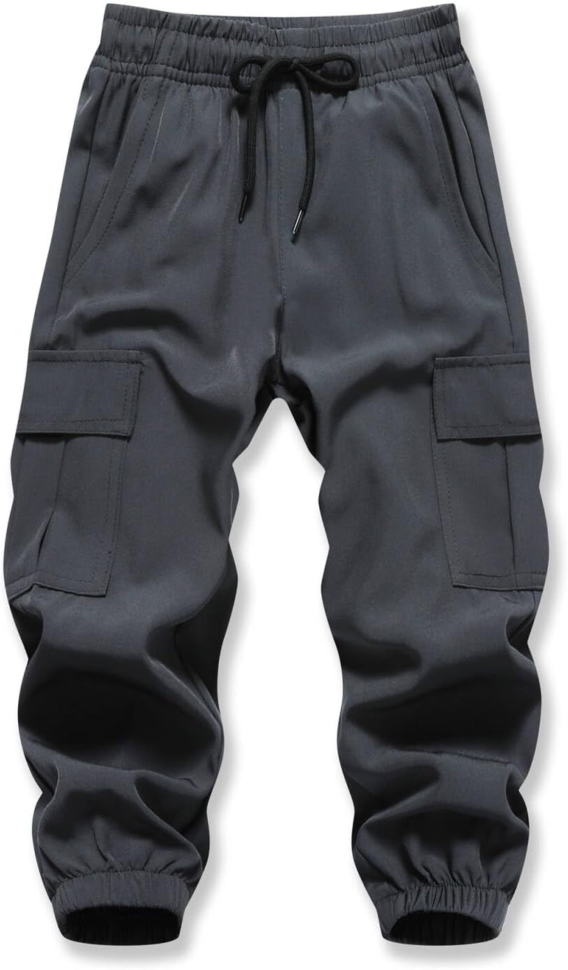 Baby Boys Cargo Joggers Pants Toddler Quick Dry Lightweight Hiking Pants Kids Pull On Sweatpants