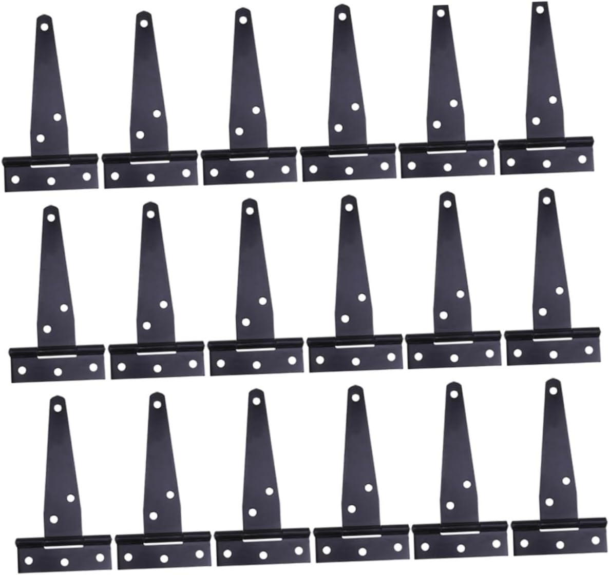 Gadpiparty 24pcs Sturdy T-Shaped Hinges Iron Furniture Hinges Gate Screw for Silent Long-Service Life