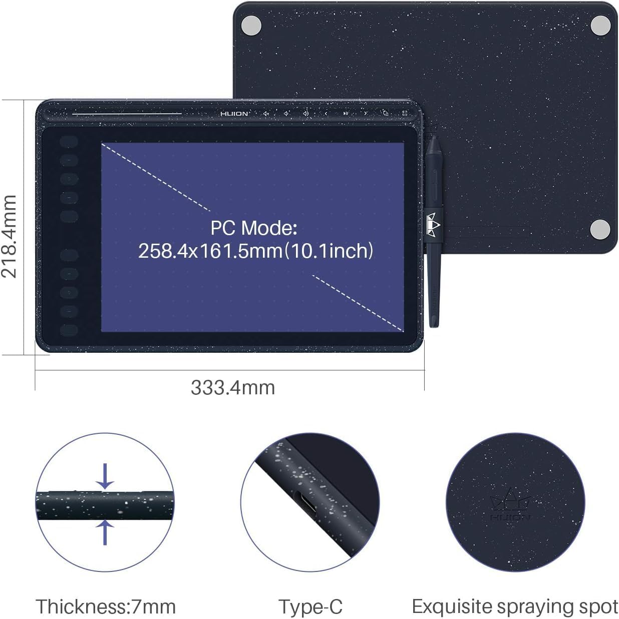 Mesa digitalizadora HUION HS611 Tablet gráfico com 10 teclas de atalho, 8 teclas multimídia Stylus sem bateria 8192 caneta pressão inclinação digital arte tablet para pintura, design esboço iniciante Mesa digitalizadora HUION HS611 Tablet gráfico com 10 teclas de atalho, 8 teclas multimídia Stylus sem bateria 8192 caneta pressão inclinação digital arte tablet para pintura, design esboço iniciante