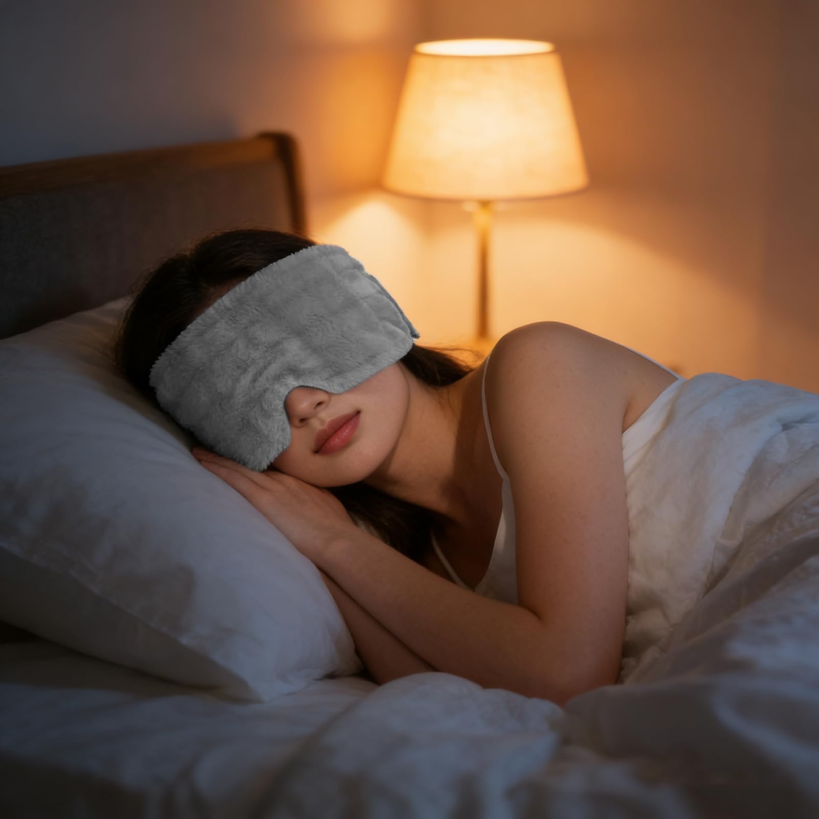 Mascherina per gli occhi delicata sulla pelle e morbida, per dormire, calmante, per viaggi in treno, viaggi, donne, uomini, adolescenti