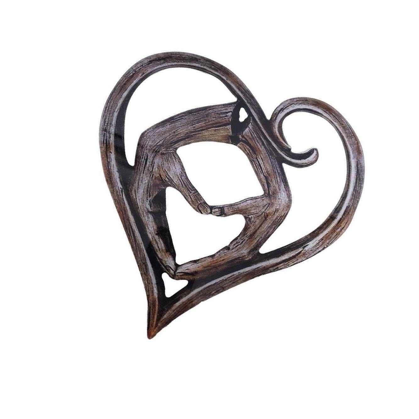 Zambuph Unique Handcrafted Heart Wall Plaque Elegant Love Sculpture Decoration, Heart 2