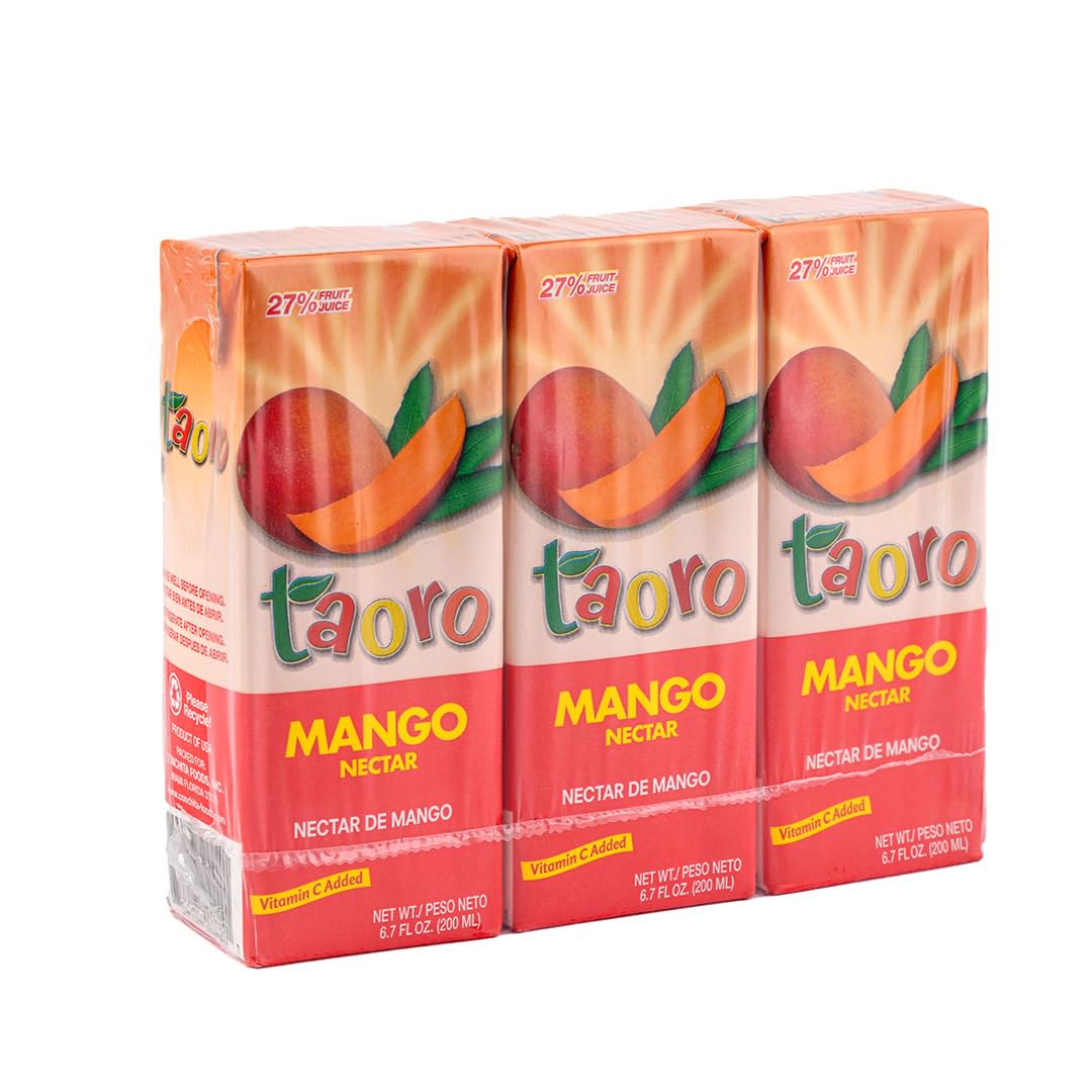 Taoro Mango Nectar - Delicious Tropical Fruit Juice - 3 Pack 6.7 oz (Pack of 1)