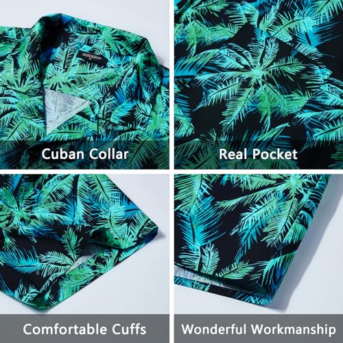 Mens Hawaiian Shirts Short Sleeve Tropical Aloha Hawaiian Shirts for Men Button Down Casual Summer Beach Shirt4